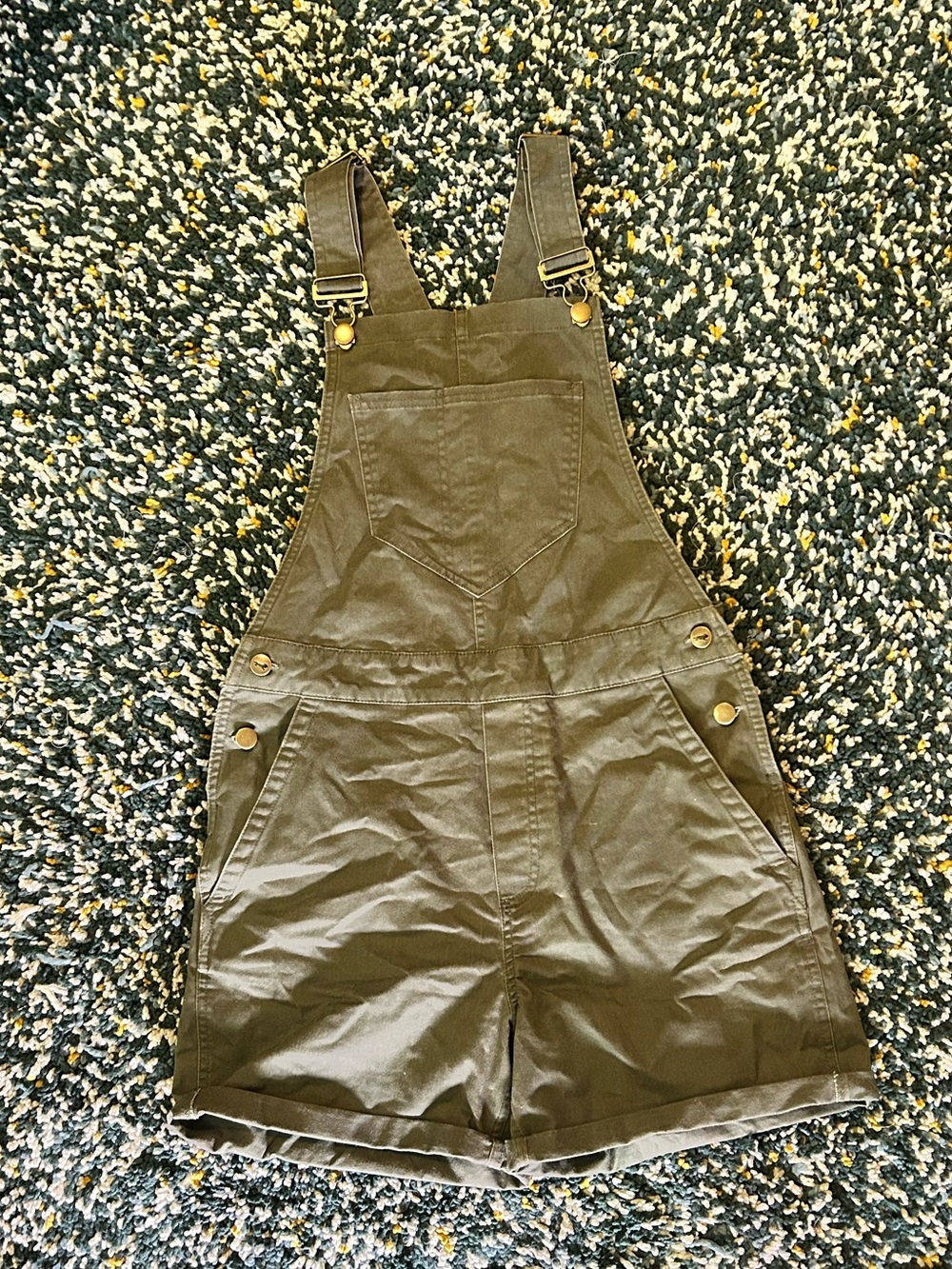 Toad&Co Olive Green Short Women's Overalls - Picture 3 of 8